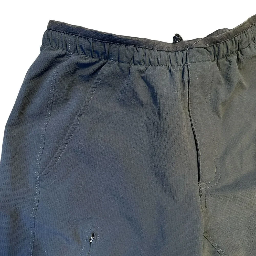 The North Face Mens Dark Gray Elastic Waist Long Breathable Pull On‎ Shorts M
